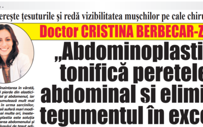 Dr. Cristina Berbecar – Zeca – Abdominoplastia tonifica peretele abdominal si elimina tegumentul in exces